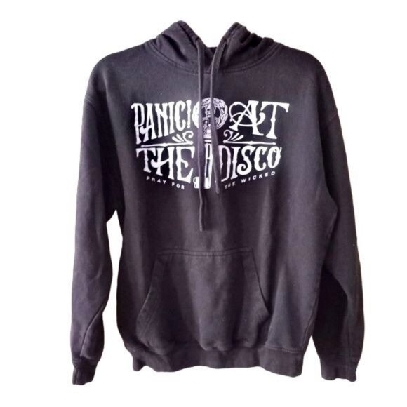 Panic at the Disco 2018 Black Hoodie Band Tee sz M - Picture 2 of 9